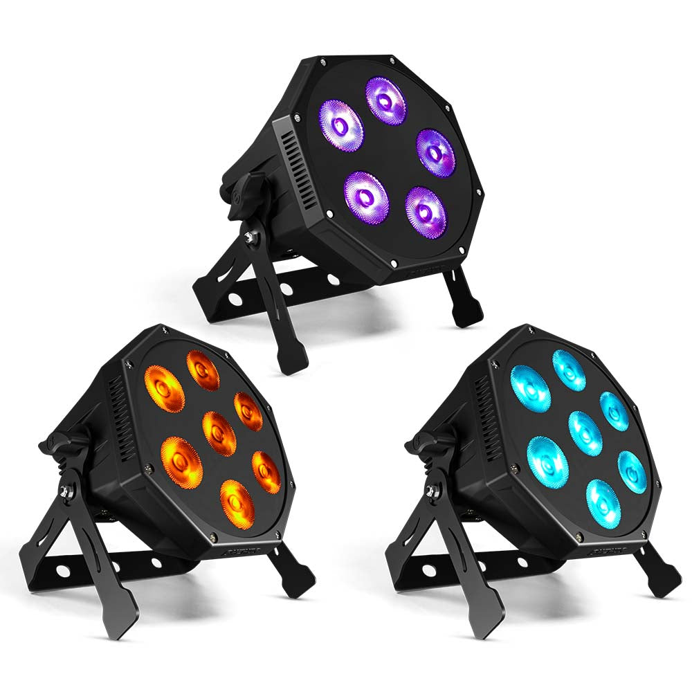 GlamoPar Nouvel Éclairage de Scène LED 6in1 Par mélange de couleurs contrôle de la temperature