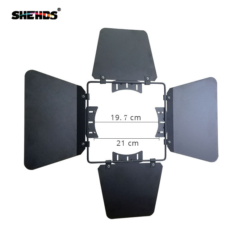 SHEHDS 2 pieces Portes de grange en fer pour éclairage LED COB PAR