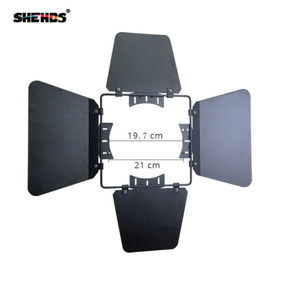 SHEHDS 2 pieces Portes de grange en fer pour éclairage LED COB PAR
