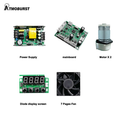 ATMOBURST Machine à bulles 90W avec LED 6x4 W RGBW grande sortie de mousse, Angle réglable