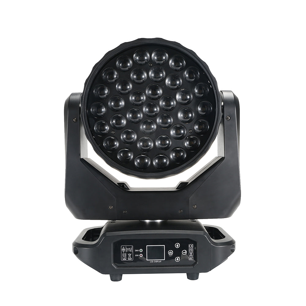 SHEHDS LED Lyres Beam&Wash&Zoom 37x15W RGBW Éclairage de Scène Performance DJ Mariage Concert Théâtre Club