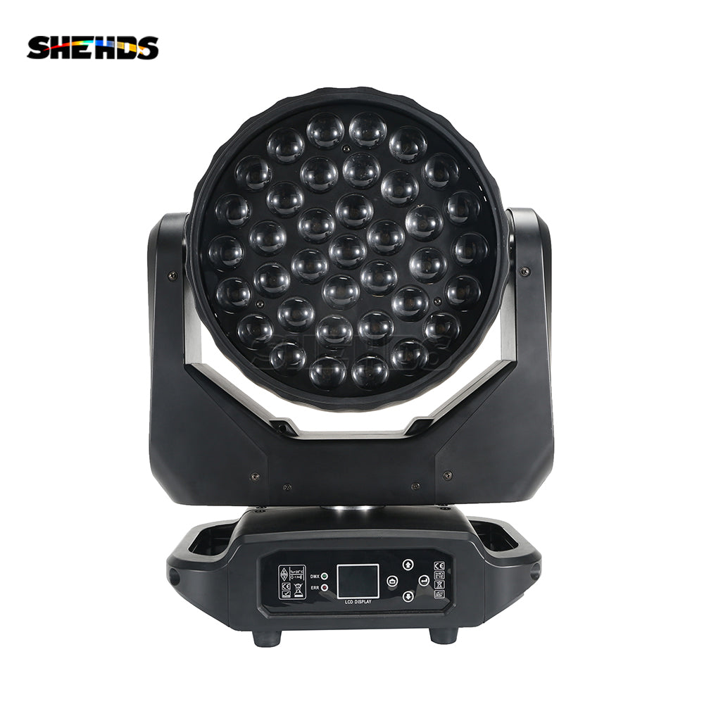 SHEHDS LED Lyres Beam&Wash&Zoom 37x15W RGBW Éclairage de Scène Performance DJ Mariage Concert Théâtre Club