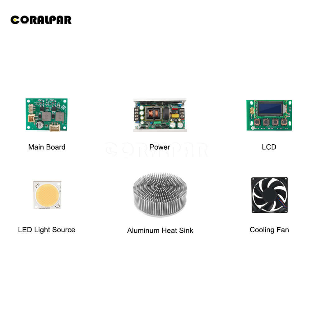 CoralPar Étanchéité IP65 LED Zoom&Wash 300W 2in1 Par Éclairage de Scène Blanc froid et chaud Mariage DJ Théâtre