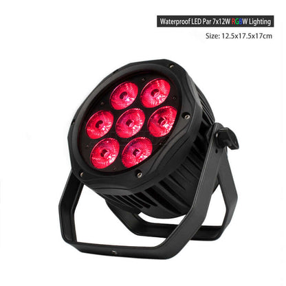 SHEHDS Étanchéité IP65 LED Par 7x12W RGBW&7x18 RGBWA+UV Éclairage de Scène Performance DJ Club