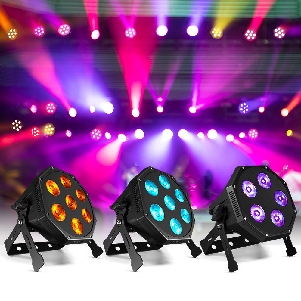 GlamoPar Nouvel Éclairage de Scène LED 6in1 Par mélange de couleurs contrôle de la temperature