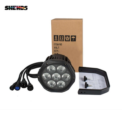 SHEHDS Étanchéité IP65 LED Par 7x12W RGBW&7x18 RGBWA+UV Éclairage de Scène Performance DJ Club
