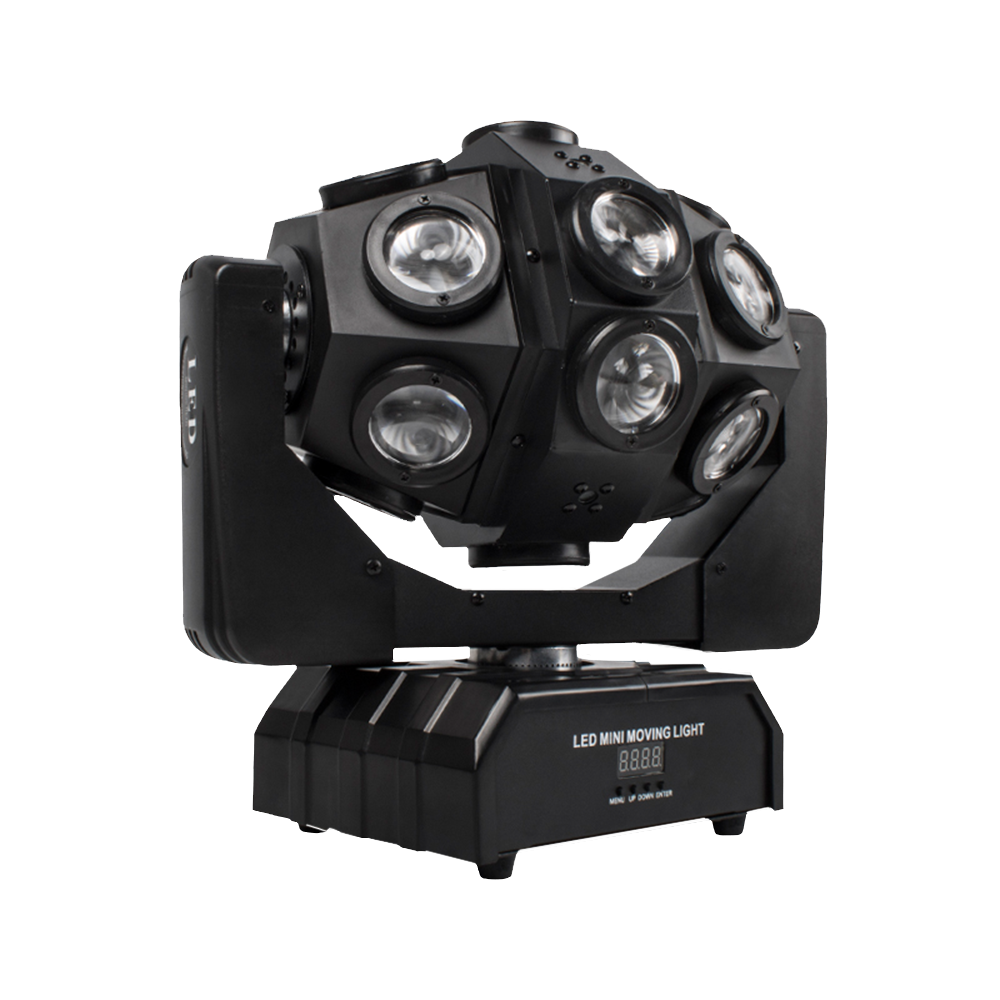 SHEHDS Lyres LED Laser 18x12W Éclairage de Scène avec Faisceau Rotatif Football