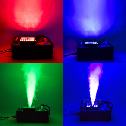 SHEHDS Machine à fumée LED 24x9W RGB puissance 1500W Performance Mariage Concert