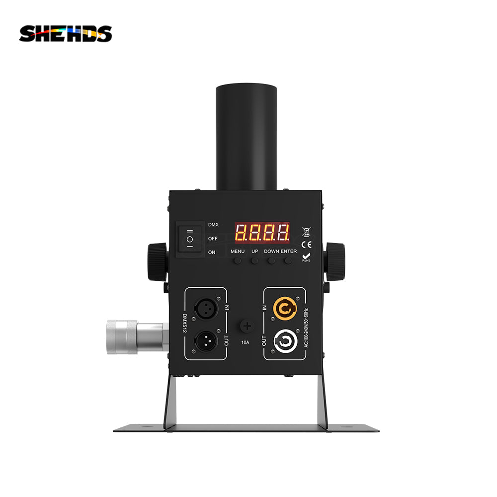 SHEHDS Machine à jet de CO2 12x3w LED RGB 3in1 injecteur de dioxyde de carbone cryogénique réglable à 90 degrés
