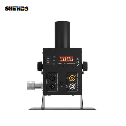 SHEHDS Machine à jet de CO2 12x3w LED RGB 3in1 injecteur de dioxyde de carbone cryogénique réglable à 90 degrés