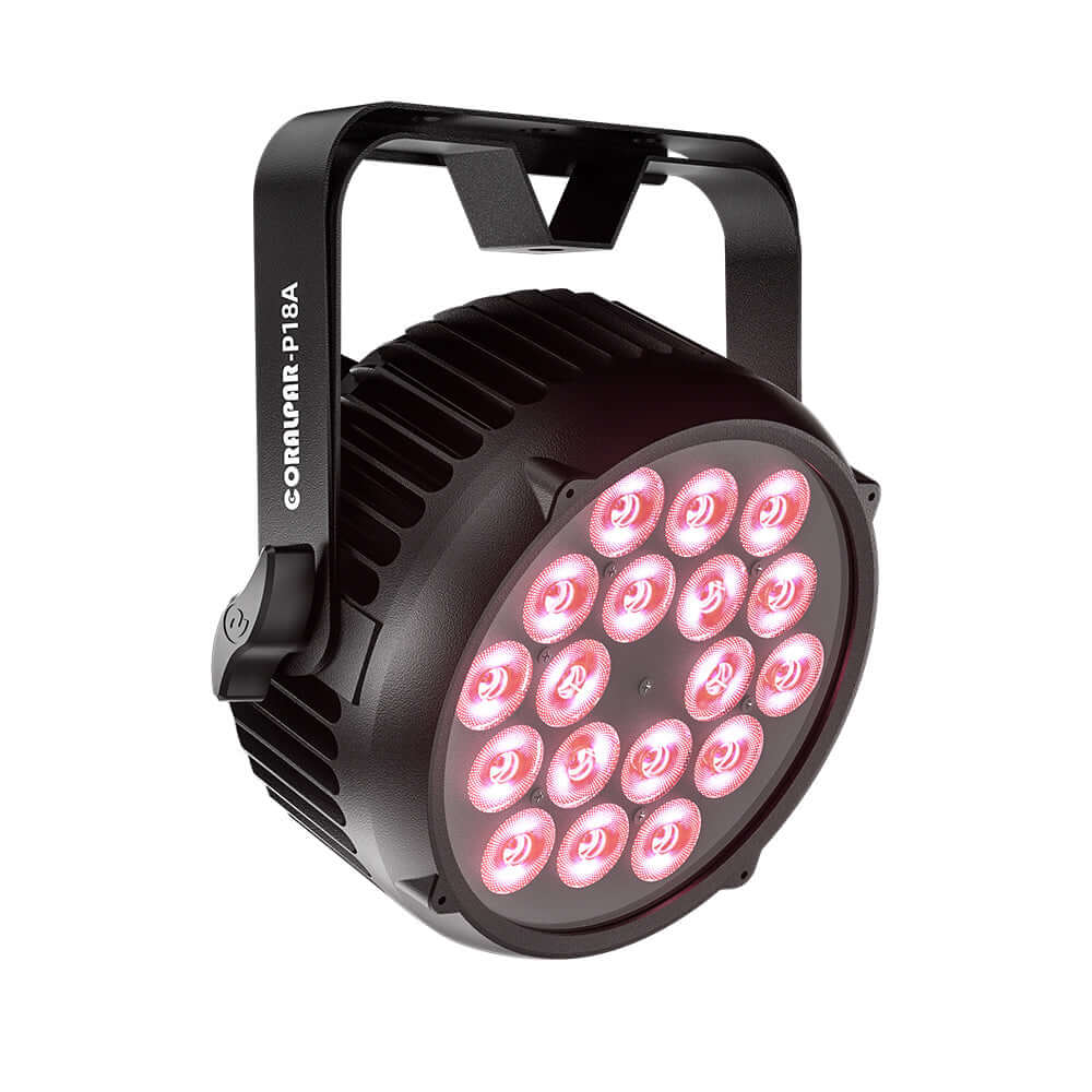 CoralPar Waterproof Alliage aluminium LED Éclairage de Scène 18x12W RGBWA+UV Par avec Fonction RDM