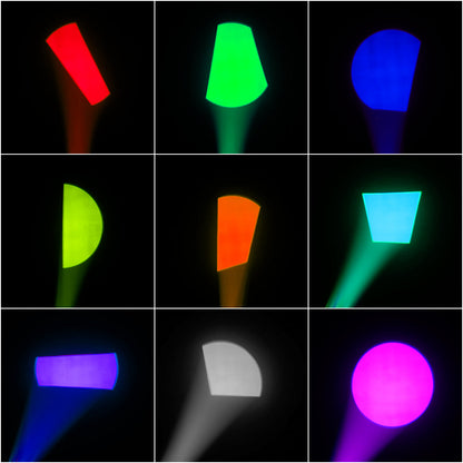 Projecteur à profil à foyer fixe LED LEKO 250W/350W - RGBWAUV/RGBLAC/RGBW/RGBL/Blanc chaud + Blanc froid | Grilles à lamelles manuelles à quatre feuilles