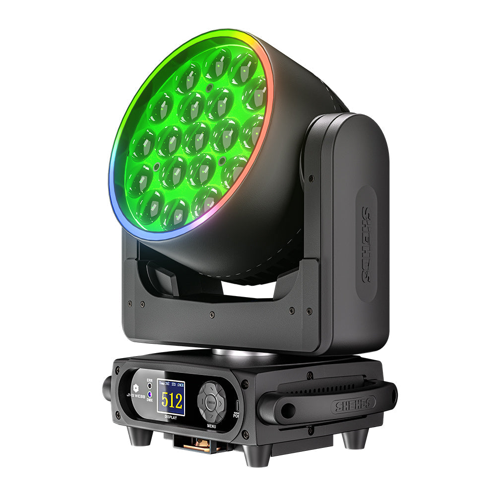 SHEHDS Projecteur LED à tête mobile 19×15 W / 20 W / 25 W Beam Wash Zoom Éclairage de scène