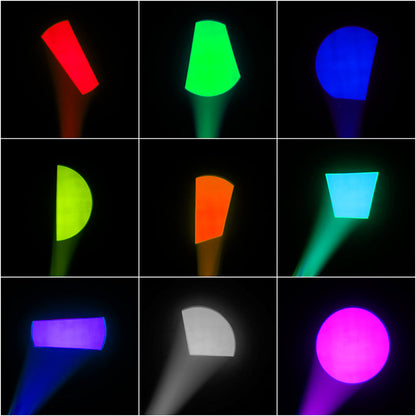 Projecteur LED à Zoom Optique LEKO 250W/350W LED RGBWAUV/RGBLAC/RGBW/RGBL/Blanc Chaud+Froid avec Volets Manuels à Quatre Lames – Lumière Barrière