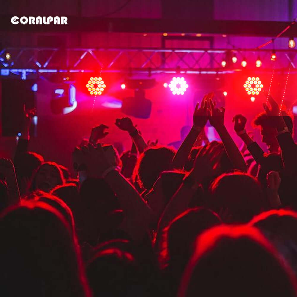 CoralPar Waterproof Alliage aluminium LED Éclairage de Scène 18x12W RGBWA+UV Par avec Fonction RDM
