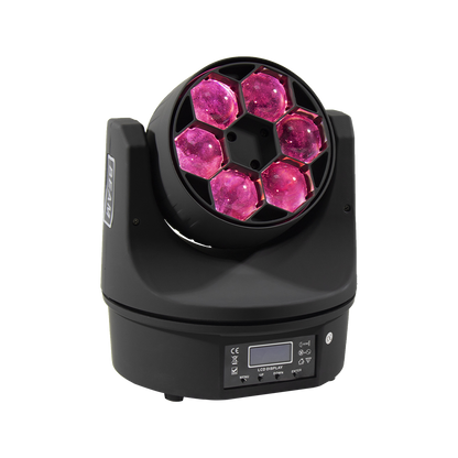 SHEHDS LED Lyres Beam&Wash 6x15W RGBW 4IN1 Bee Eye Éclairage de Scène Éclairage de Performance