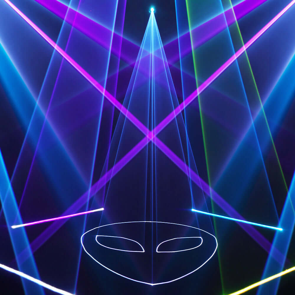Constellaser Contrôle des application Lyres 12W  Éclairage Laser avec Effets anneau Éclairage de Performance DJ Club