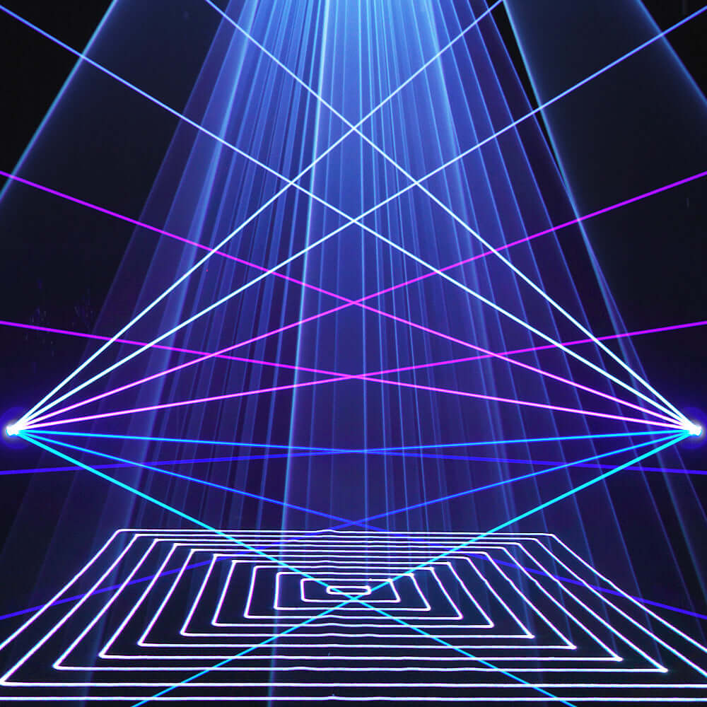 Constellaser Contrôle des application Lyres 12W  Éclairage Laser avec Effets anneau Éclairage de Performance DJ Club