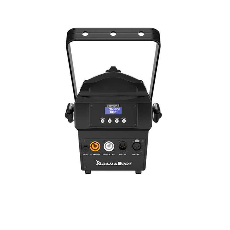 SHEHDS LED Optical Zoom LEKO 350W LED RGBW/Warm+Cool White Profile Spotlight Four-leaf – front product view