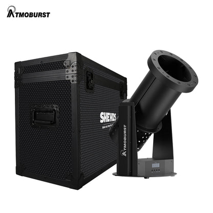 ATMOBURST Machine à confettis 1500W avec LED 12x4W RGB Angle réglable