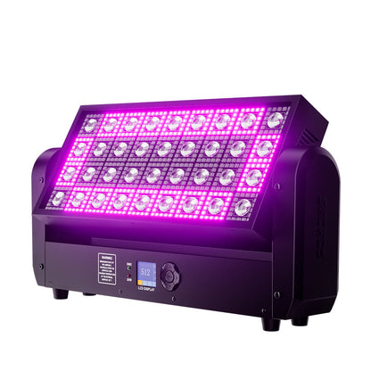 SHEHDS Lyre LED 200W à 36 LED Effets Stroboscopique, Beam et Wash RGB 5050 0,3W pour DJ et Scène