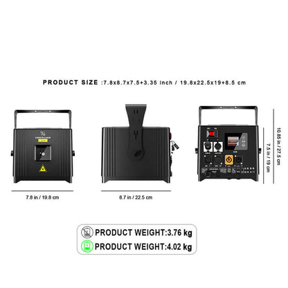 ConstelLaser Contrôle des application Wterproof 6W RGB Animation Éclairage Laser Rechargeable Éclairage de Performance