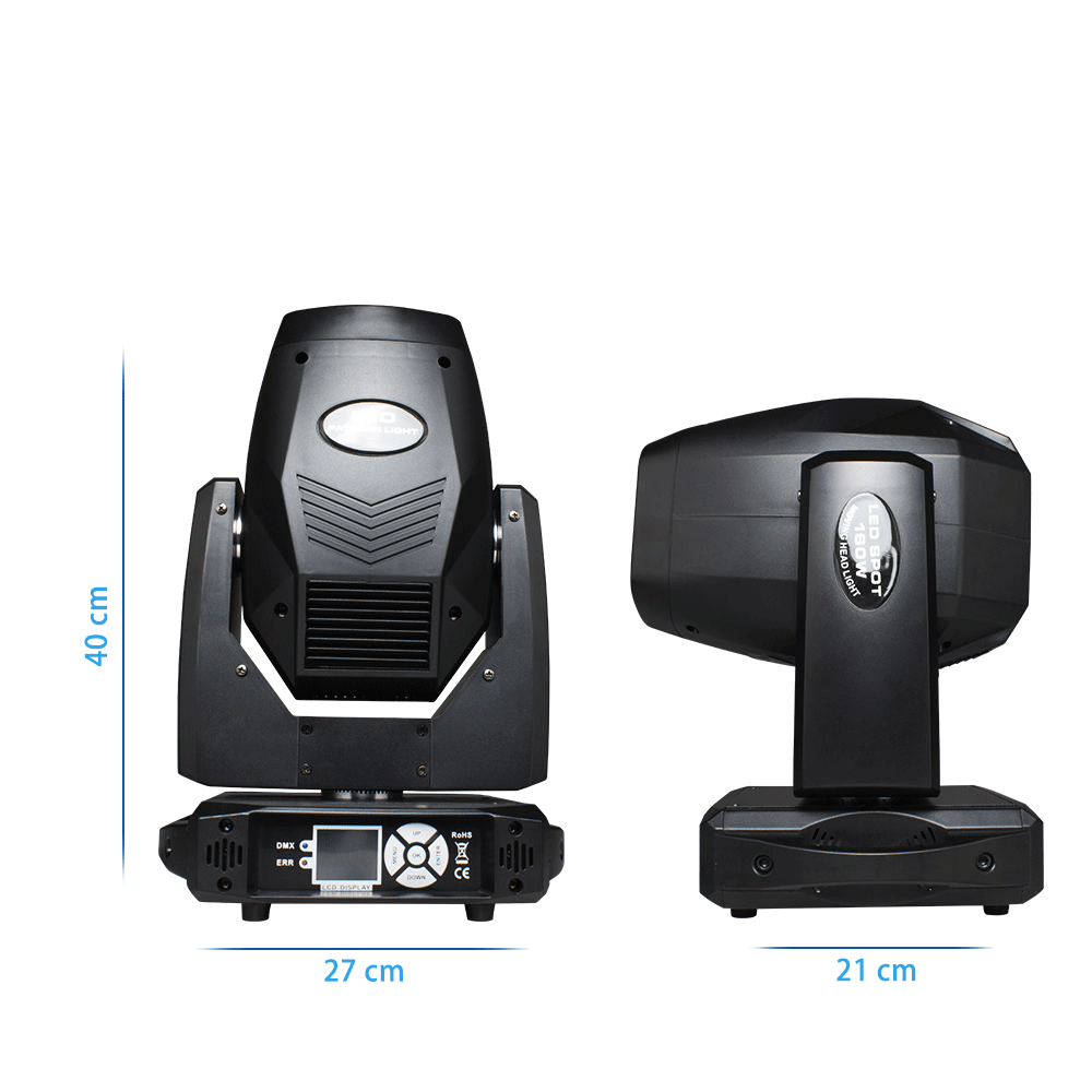 SHEHDS LED Lyres Beam&Spot&Zoom 160W 3in1 Éclairage de Scène Performance DJ Club Mariage