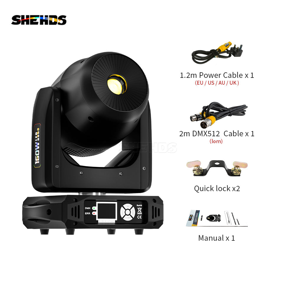 SHEHDS 8 Prismes LED Lyres 160W Gobo Éclairage de Scène Avec Écran LCD Éclairage de Performance Mariage DJ Club