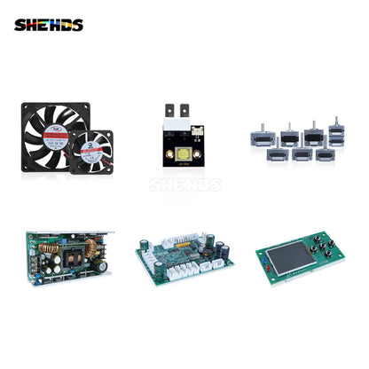 SHEHDS 8-Prisme LED Spot 160W Gobo Éclairage de Scène Avec anneau LED et écran LCD Éclairage à effets de scene DJ  Club