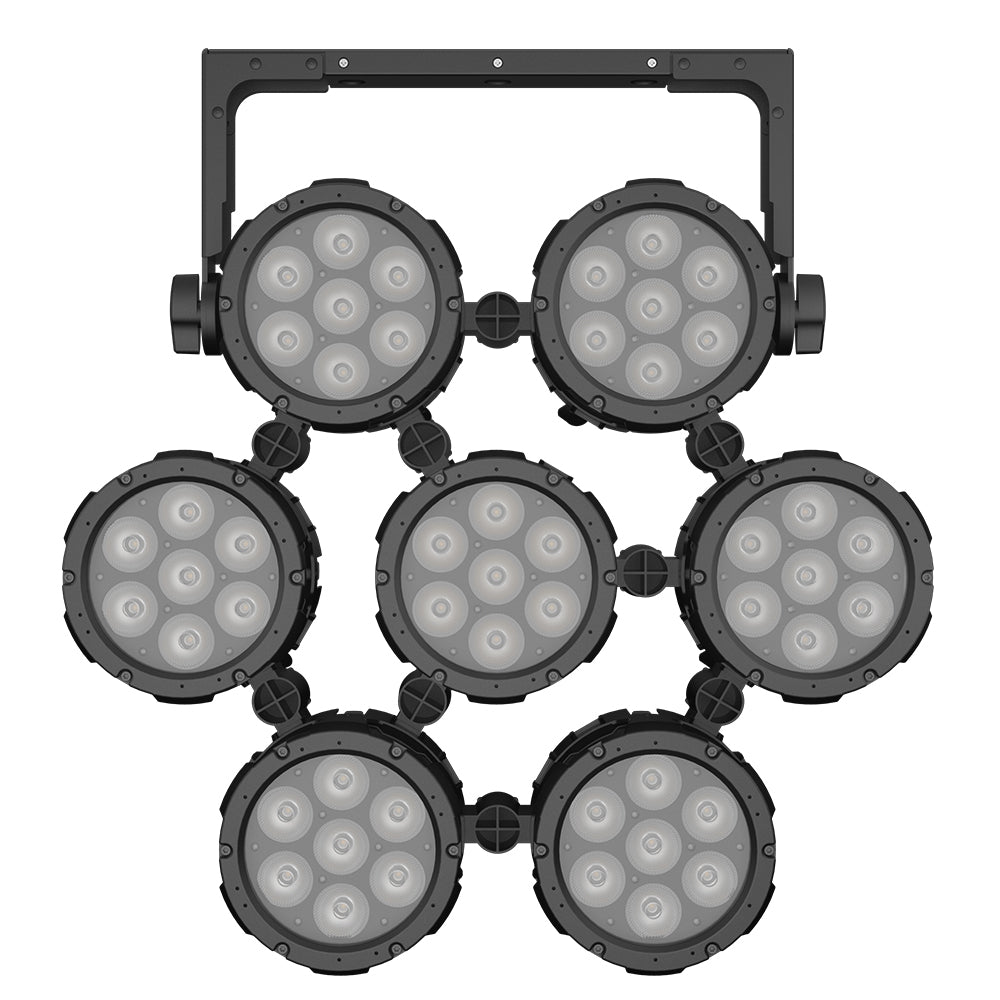 SHEHDS Projecteur PAR LED Étanche 7x18W RGBWA+UV / RGBLAC avec Contrôle par APP et Connexion en Série