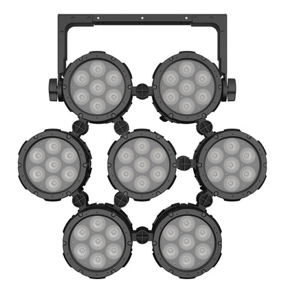 SHEHDS Projecteur PAR LED Étanche 7x18W RGBWA+UV / RGBLAC avec Contrôle par APP et Connexion en Série