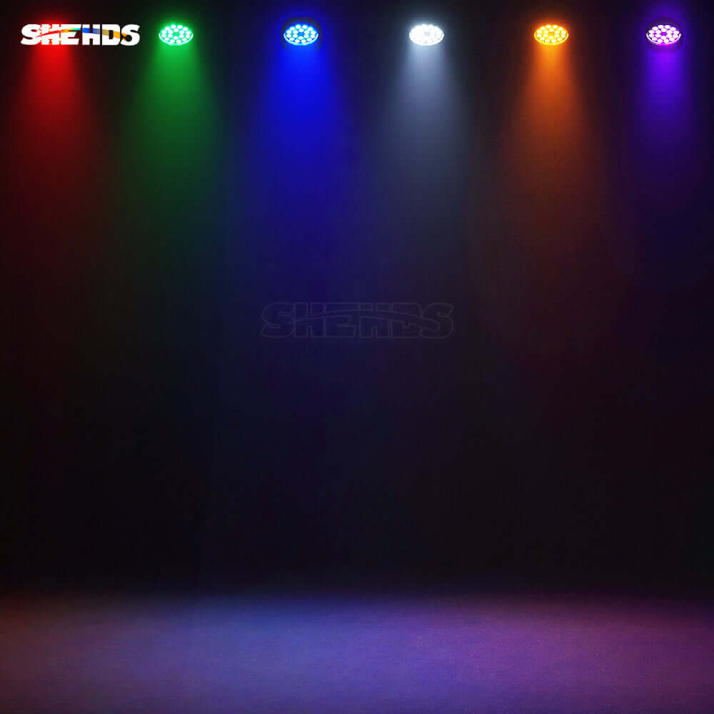 SHEHDS Nouvelle version en alliage aluminium LED Zoom&Wash 18x18W RGBWA UV 6in1 Par Éclairage de Scène DJ Club