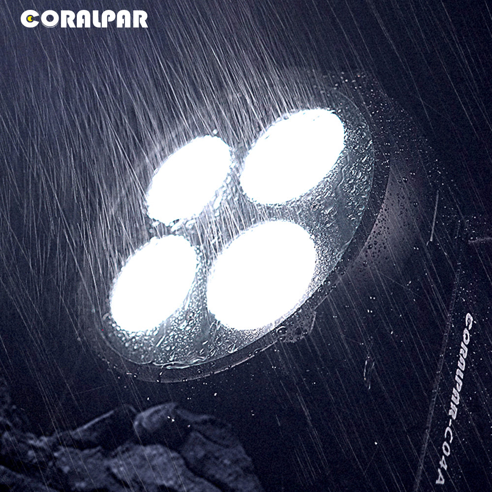 CoralPar Projecteur LED COB étanche en alliage aluminium 200W Éclairage de Scène extérieur blanc froid et blanc chaud