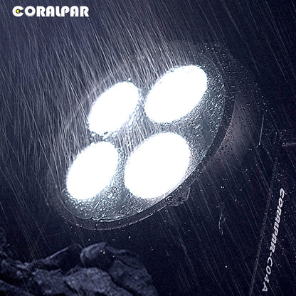 CoralPar Projecteur LED COB étanche en alliage aluminium 200W Éclairage de Scène extérieur blanc froid et blanc chaud