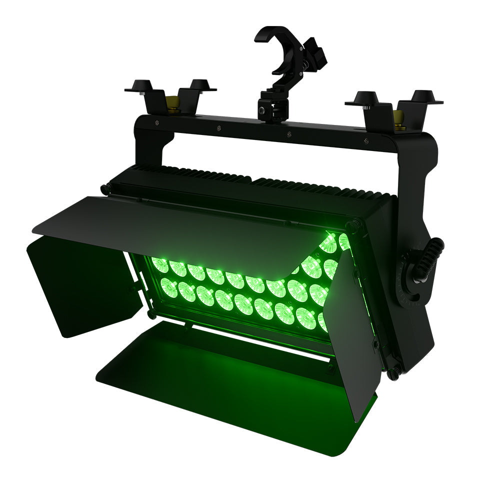 ShockCore Projecteur LED étanche 44x10W RGBW – Lentille givrée, zéro bruit, pour extérieur