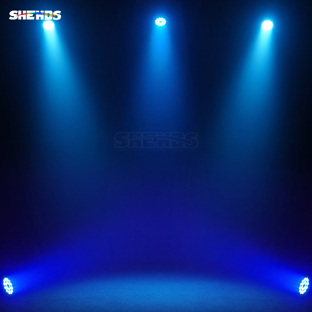 SHEHDS Nouvelle version en alliage aluminium LED 18x18W RGBWA+UV 6In1 Par Mélange de couleurs Éclairage de Scène