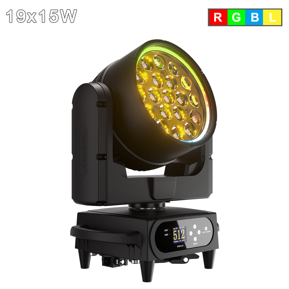 SHEHDS Lyre LED Pixel Zoom Wash IP66 de la série 19x avec contrôle via application