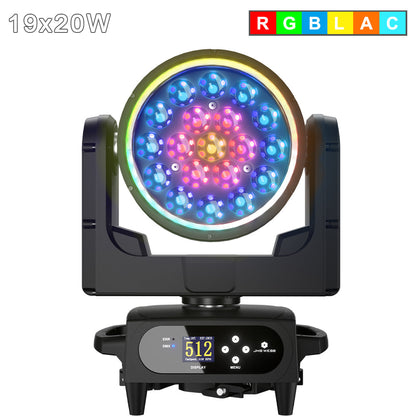 SHEHDS Lyre LED Pixel Zoom Wash IP66 de la série 19x avec contrôle via application