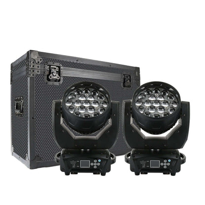 SHEHDS LED Lyres 19x15W RGBW Wash&Zoom Éclairage de Performance Théâtre Concert