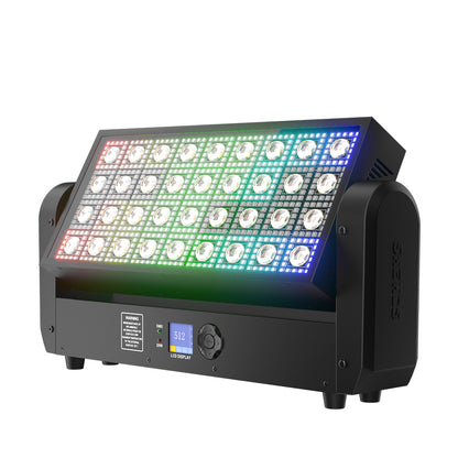 SHEHDS Lyre LED 200W à 36 LED Effets Stroboscopique, Beam et Wash RGB 5050 0,3W pour DJ et Scène