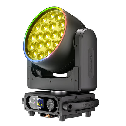 SHEHDS Projecteur LED à tête mobile 19×15 W / 20 W / 25 W Beam Wash Zoom Éclairage de scène