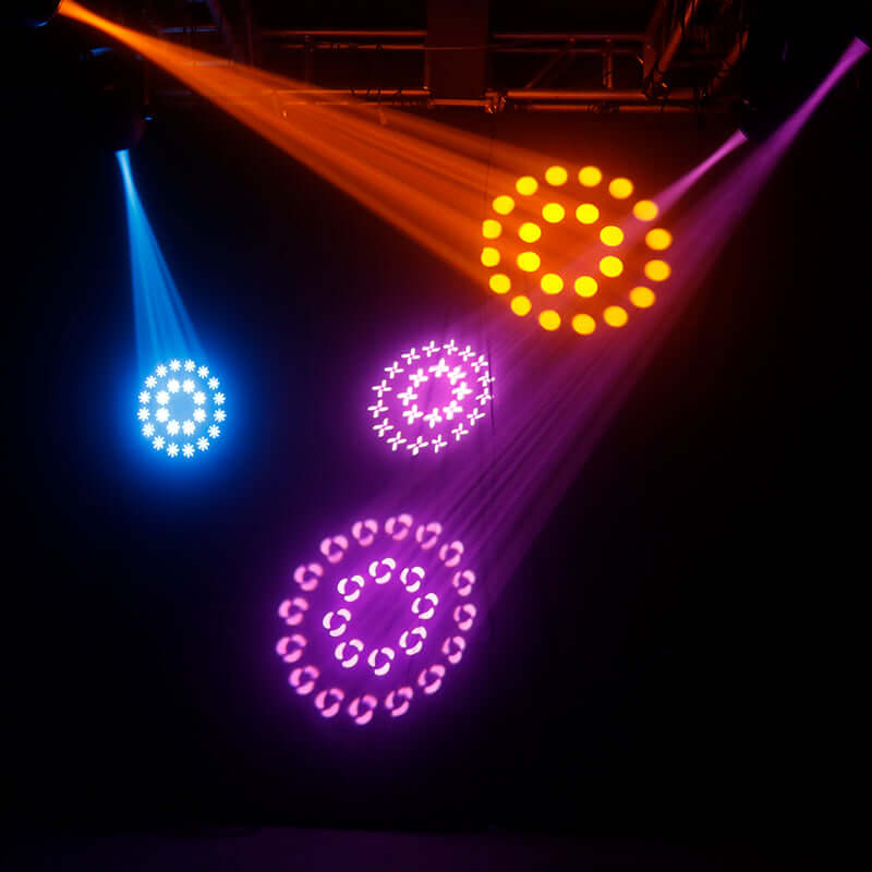 SHEHDS LED Lyres Beam 300W Éclairage Sharpy Prisme coloré Avec anneau LED Éclairage de Scène Performance