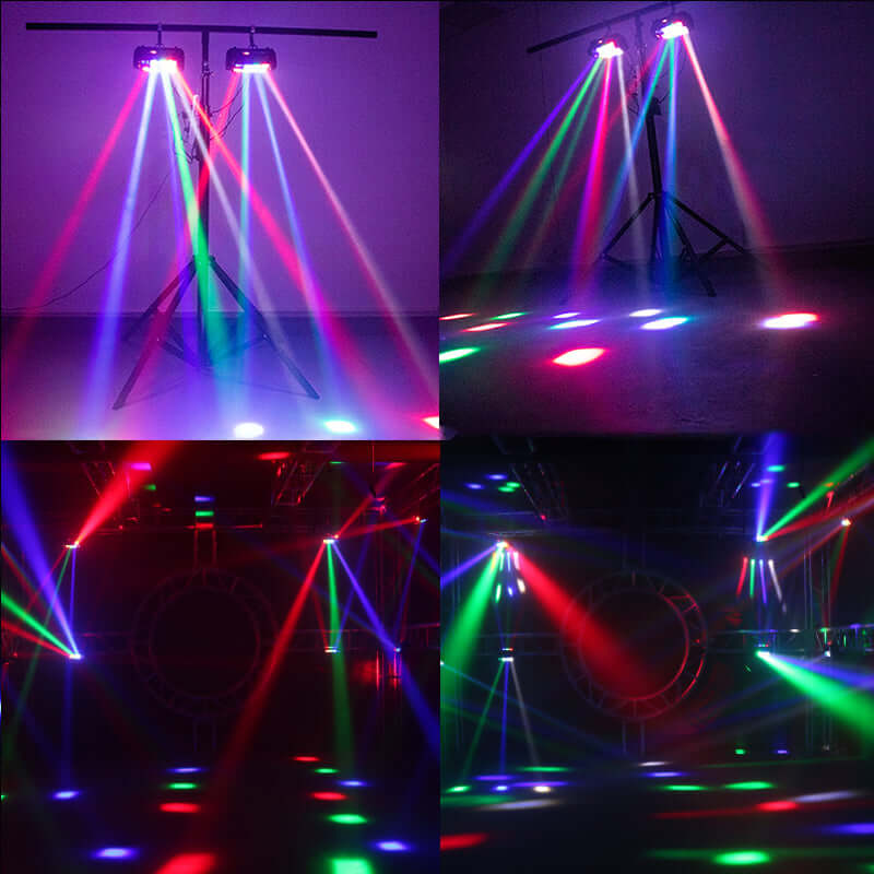 SHEHDS Mini LED Beam Lyres 8x6W Spider Éclairage de Scène  RGBW Laser DJ Club