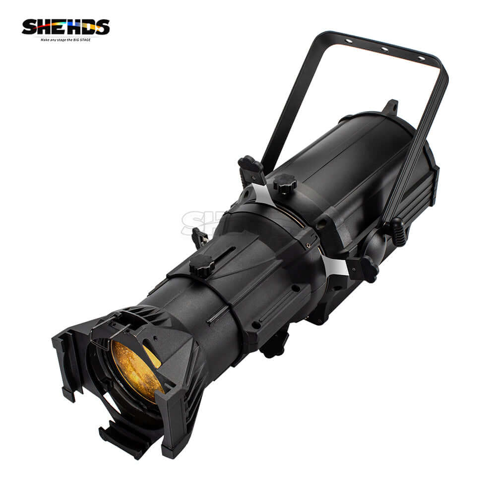SHEHDS Projecteur profilé LED 250W LEKO blanc froid et chaud/RGBW, quatre lames, coupe manuelle Club Mariage Théâtre