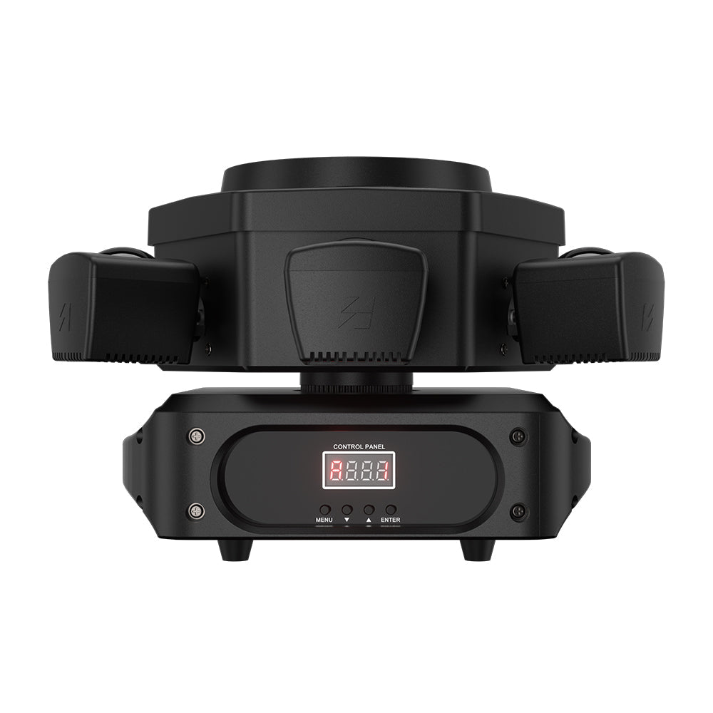 SHEHDS Projecteurs Asservis Beam LED 2/3/4/6 Bras 50W/80W/100W/120W RGBW avec Télécommande Sans Fil pour Éclairage de Scène, Soirées, Bars et DJs
