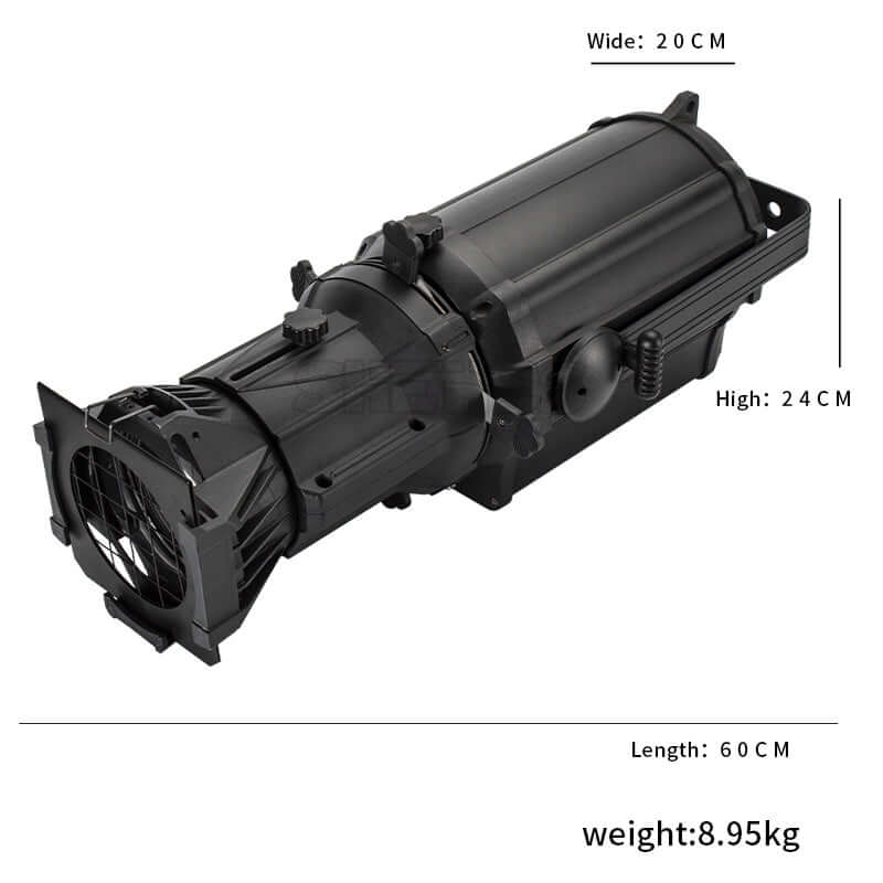 SHEHDS Projecteur profilé LED 250W LEKO blanc froid et chaud/RGBW, quatre lames, coupe manuelle Club Mariage Théâtre