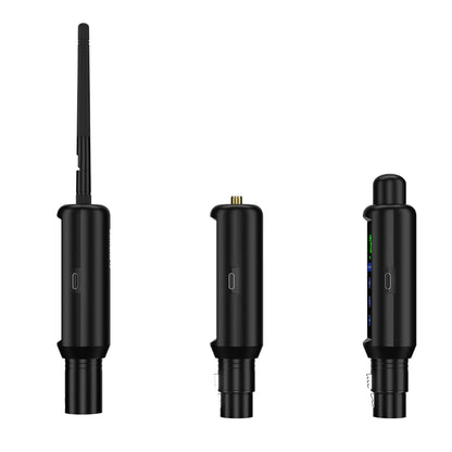 Émetteur et Récepteur DMX 512 Sans Fil 2,4G avec Récepteur sur Batterie et Écran Tactile OLED pour Éclairage de Scène