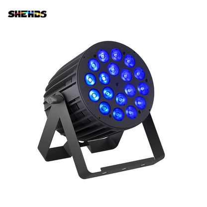 SHEHDS Nouvelle version en alliage aluminium LED 18x18W RGBWA+UV 6In1 Par Mélange de couleurs Éclairage de Scène