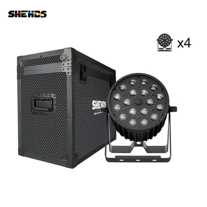 SHEHDS Nouvelle version en alliage aluminium LED Zoom&Wash 18x18W RGBWA UV 6in1 Par Éclairage de Scène DJ Club