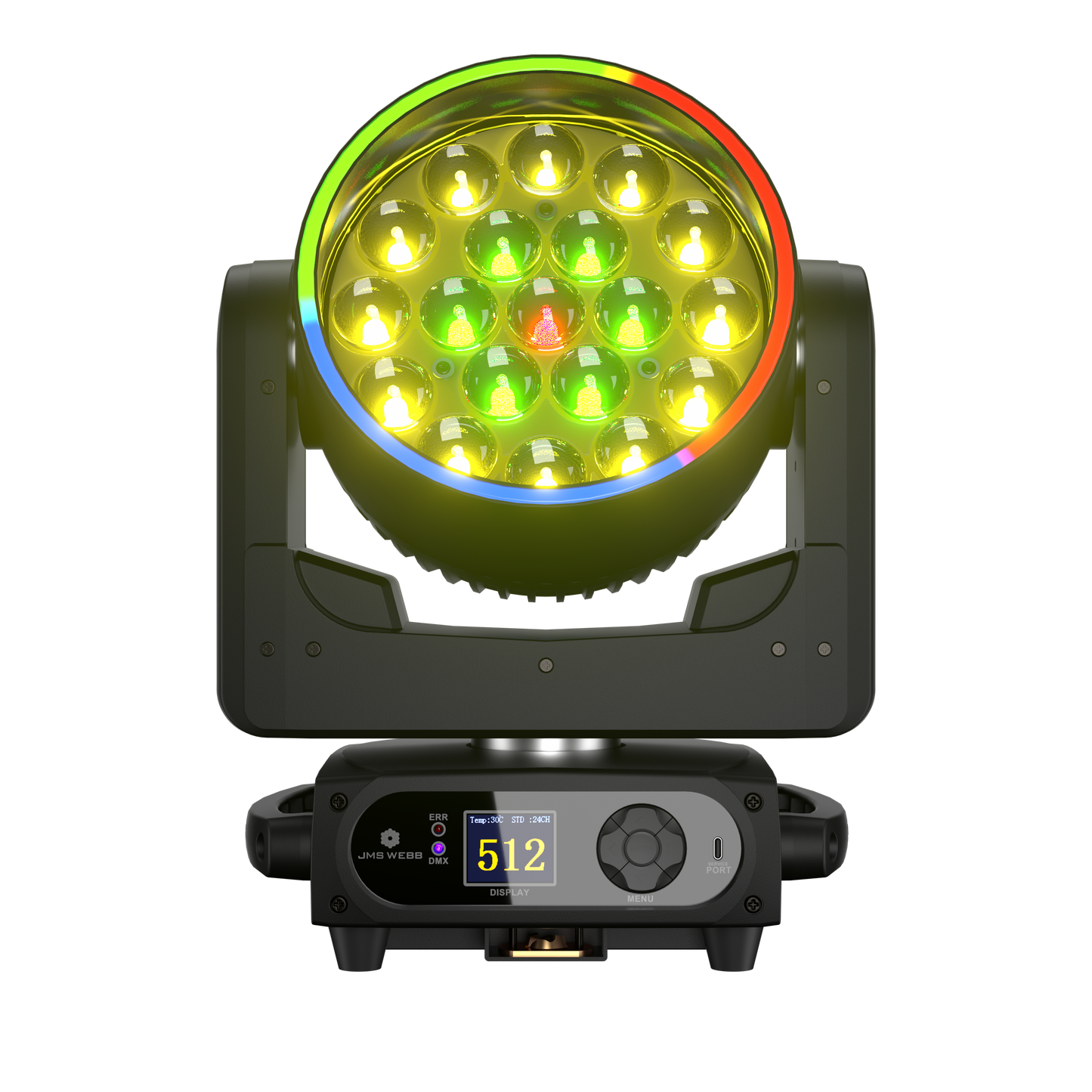 SHEHDS Projecteur LED à tête mobile 19×15 W / 20 W / 25 W Beam Wash Zoom Éclairage de scène